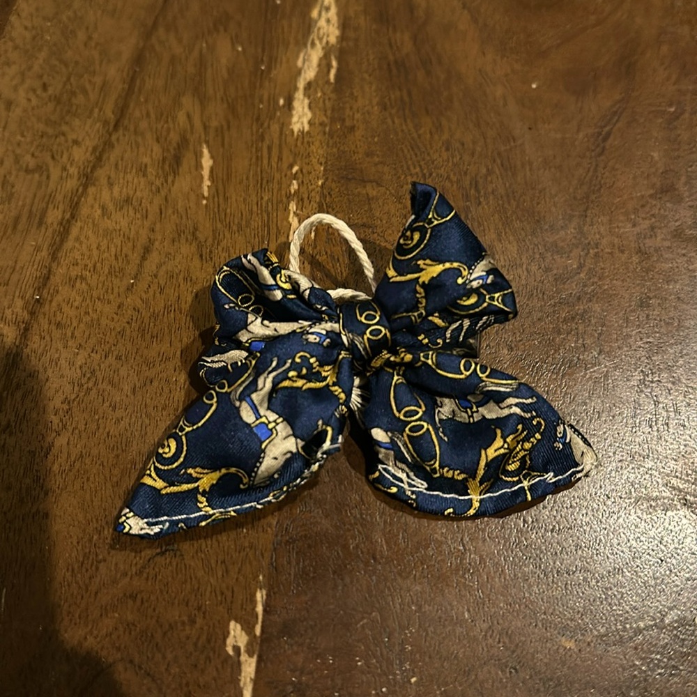 Upcycled silk bow